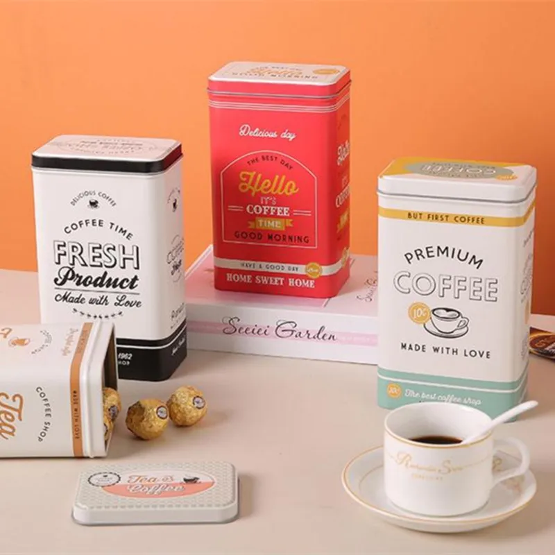 Retro American Square Coffee Tea Candy Storage Box Iron Box Desktop Organizer Kitchen Storage Container Food ade Material
Retro American Square Coffee Tea Candy Storage Box Iron Box Desktop Organizer Kitchen Storage Container Food ade Material