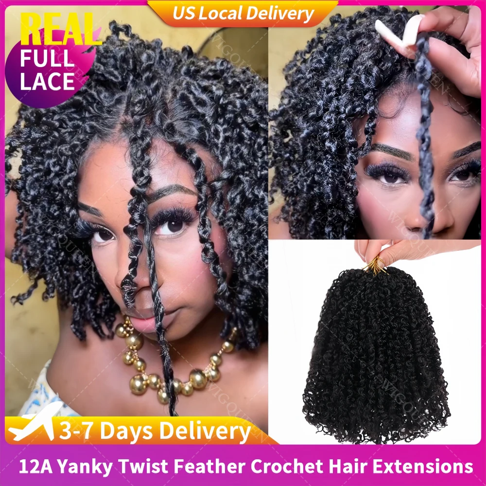 Pre Twisted Yanky Twist Crochet Hair with Curls Ends Black Pre Looped Kinky Mini Spring Twist Plus Small Curly Crochet Bulk Hair
Pre Twisted Yanky Twist Crochet Hair with Curls Ends Black Pre Looped Kinky Mini Spring Twist Plus Small Curly Crochet Bulk Hair
