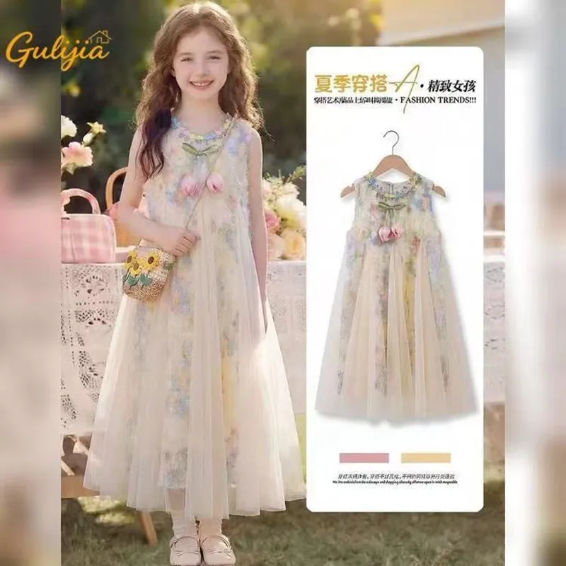 Summer Thin Fabric Girls Floral Dress Stylish Sweet Princess Casual Dress for Little Kids Baby Girls for 110-170cm
Summer Thin Fabric Girls Floral Dress Stylish Sweet Princess Casual Dress for Little Kids Baby Girls for 110-170cm
