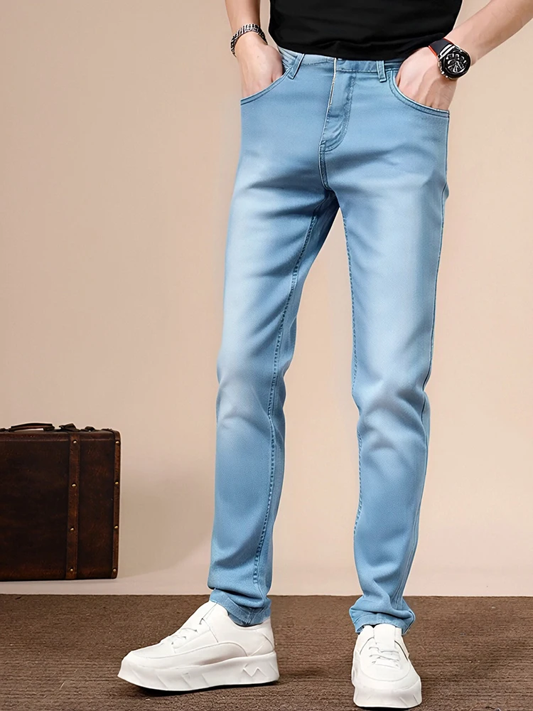 High Street Slim Fit Men's Jeans Long Pants New Style Cross-Border Fashion Small Foot Pants Trendy Streetwear
High Street Slim Fit Men's Jeans Long Pants New Style Cross-Border Fashion Small Foot Pants Trendy Streetwear