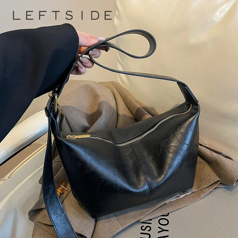 LEFTSIDE Small PU Leather Crossbody Bags Lady Vintage Hobo Shoulder Bag for Women 2024 Winter Y2K Luxury Fashion Handbags
LEFTSIDE Small PU Leather Crossbody Bags Lady Vintage Hobo Shoulder Bag for Women 2024 Winter Y2K Luxury Fashion Handbags