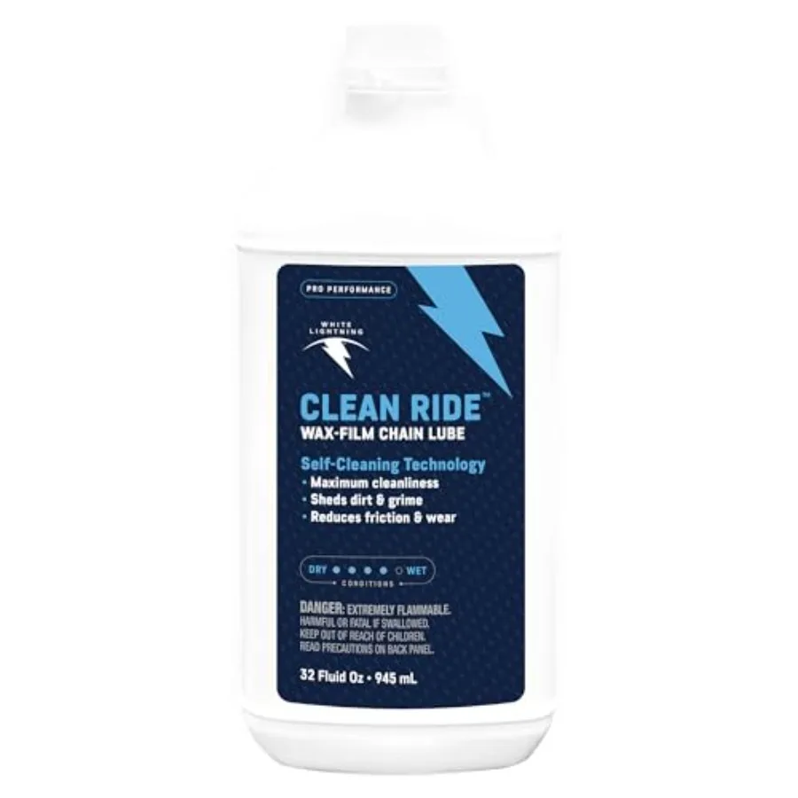 Clean Ride Self-Cleaning Wax Bicycle Chain Lubricant 100% Oil-Free, Reduces Dirt and Grime, Extends Chain Life, Smooth Performa
Clean Ride Self-Cleaning Wax Bicycle Chain Lubricant 100% Oil-Free, Reduces Dirt and Grime, Extends Chain Life, Smooth Performa