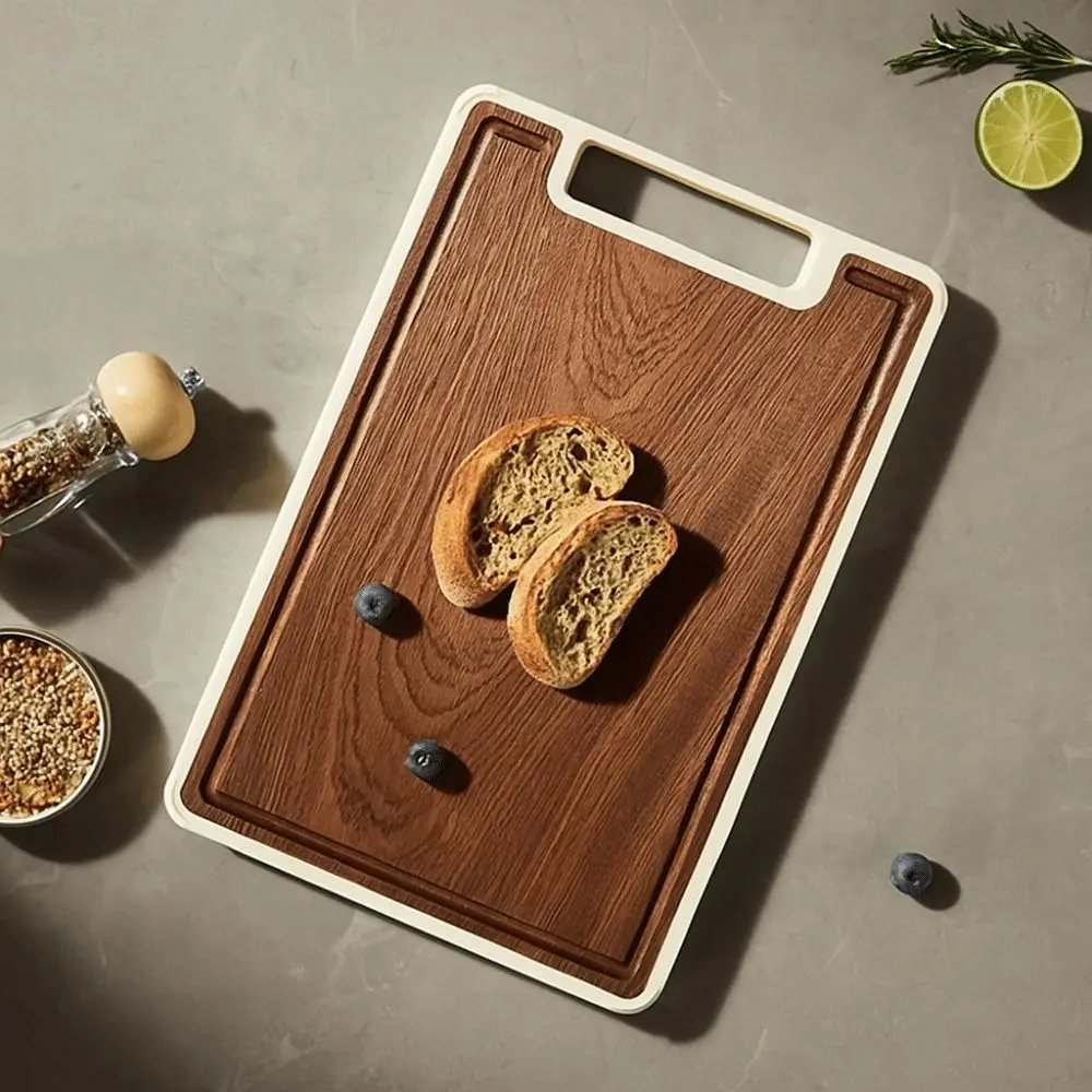 Anti-Bacterial Double-sided Cutting Board Anti-Slip Anti-Mold Wood Chopping Board with Handle Non-sticky Kitchen Chopping Block
Anti-Bacterial Double-sided Cutting Board Anti-Slip Anti-Mold Wood Chopping Board with Handle Non-sticky Kitchen Chopping Block