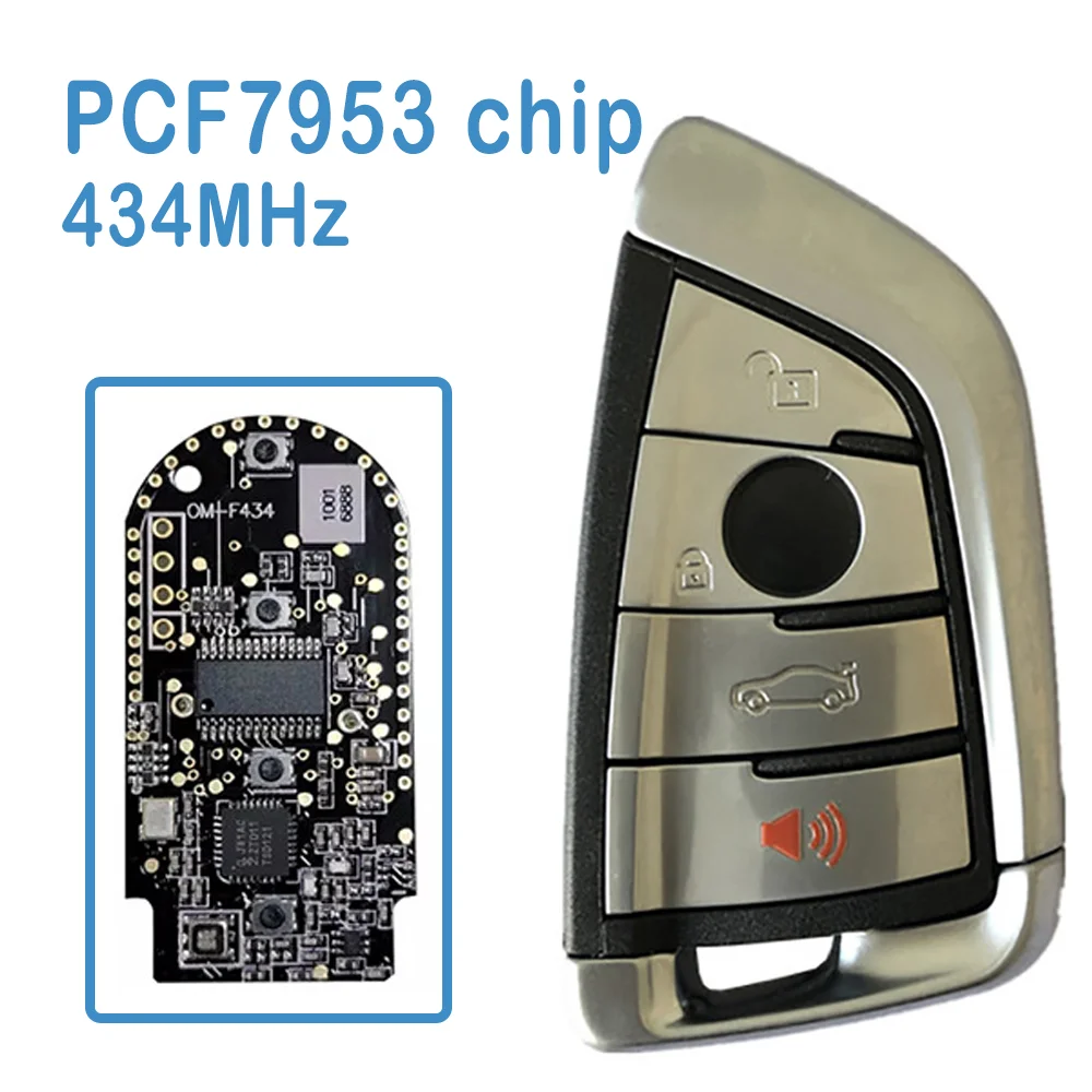 Auto Smart Remote 3+1 Buttons 433MHz PCF7953 Chip Replace Car Key Fob For BMW CAS4
Auto Smart Remote 3+1 Buttons 433MHz PCF7953 Chip Replace Car Key Fob For BMW CAS4