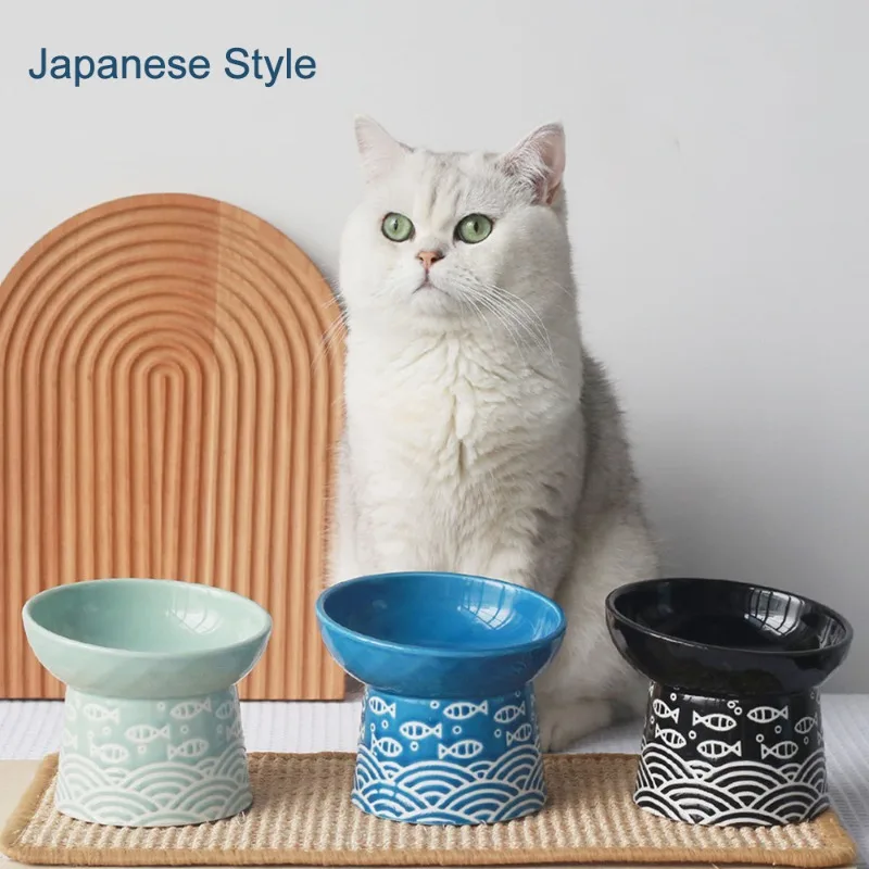 Oblique high-footed cat bowl pet anti-knock cat food bowl neck protection cat food basin ceramic
Oblique high-footed cat bowl pet anti-knock cat food bowl neck protection cat food basin ceramic