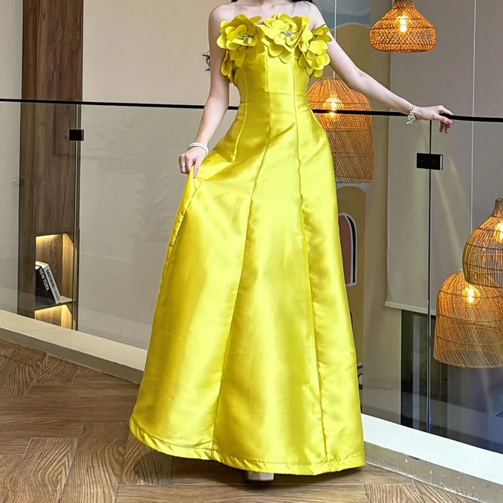 Customized A-Line Prom Dresses Floor-Length Strapless Sleeveless Evening Gown Fashion Crystal Flowers Simple Draped Party Gown
Customized A-Line Prom Dresses Floor-Length Strapless Sleeveless Evening Gown Fashion Crystal Flowers Simple Draped Party Gown