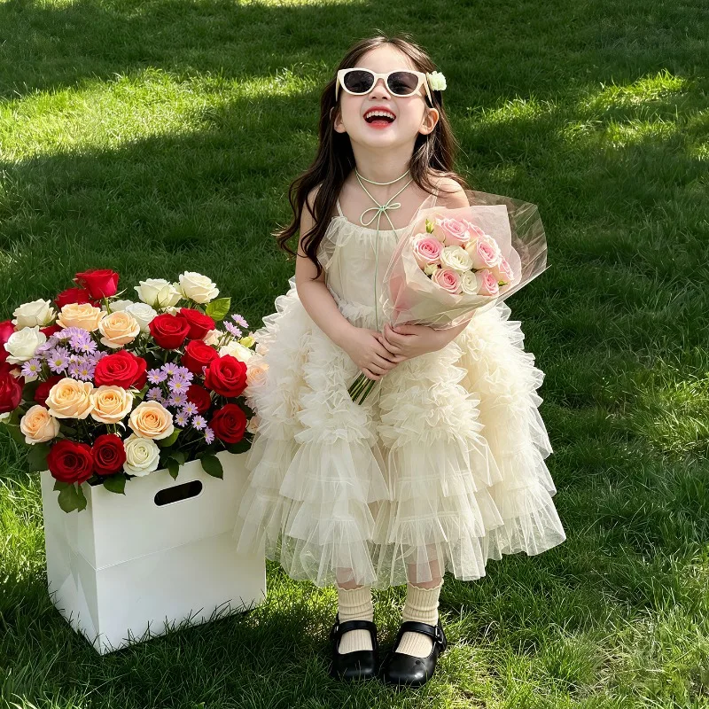 Girl Princess Suspender Dress Fashion Style Girl Summer Multi Layer Cake Dress Children Birthday Party High Street Dress
Girl Princess Suspender Dress Fashion Style Girl Summer Multi Layer Cake Dress Children Birthday Party High Street Dress