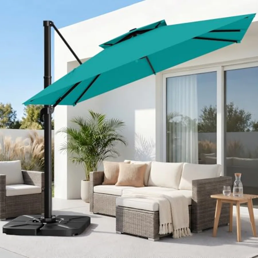 Garden, deck, pool application; polyester fabric; beige; double-top cantilever design with 360 rotation and 5 tilt angles for o
Garden, deck, pool application; polyester fabric; beige; double-top cantilever design with 360 rotation and 5 tilt angles for o