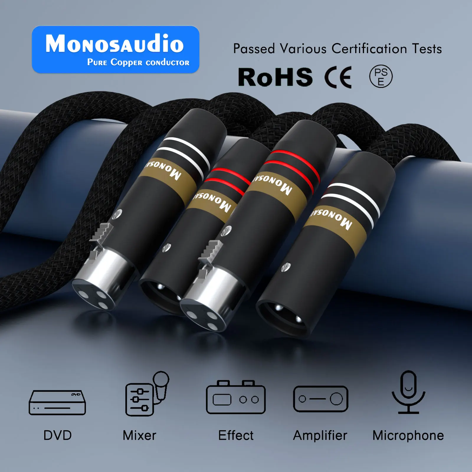 Кабель Monosaudio A201R2G из высокочистой омедненной меди OFC, одножильный, аудио, XLR, аналоговый, для межблочных соединений
Кабель Monosaudio A201R2G из высокочистой омедненной меди OFC, одножильный, аудио, XLR, аналоговый, для межблочных соединений