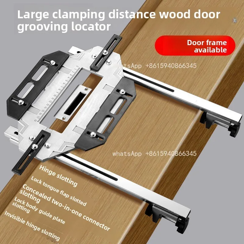 Woodworking door lock installation positioning tool, wooden door hinge opening and slotting device
Woodworking door lock installation positioning tool, wooden door hinge opening and slotting device