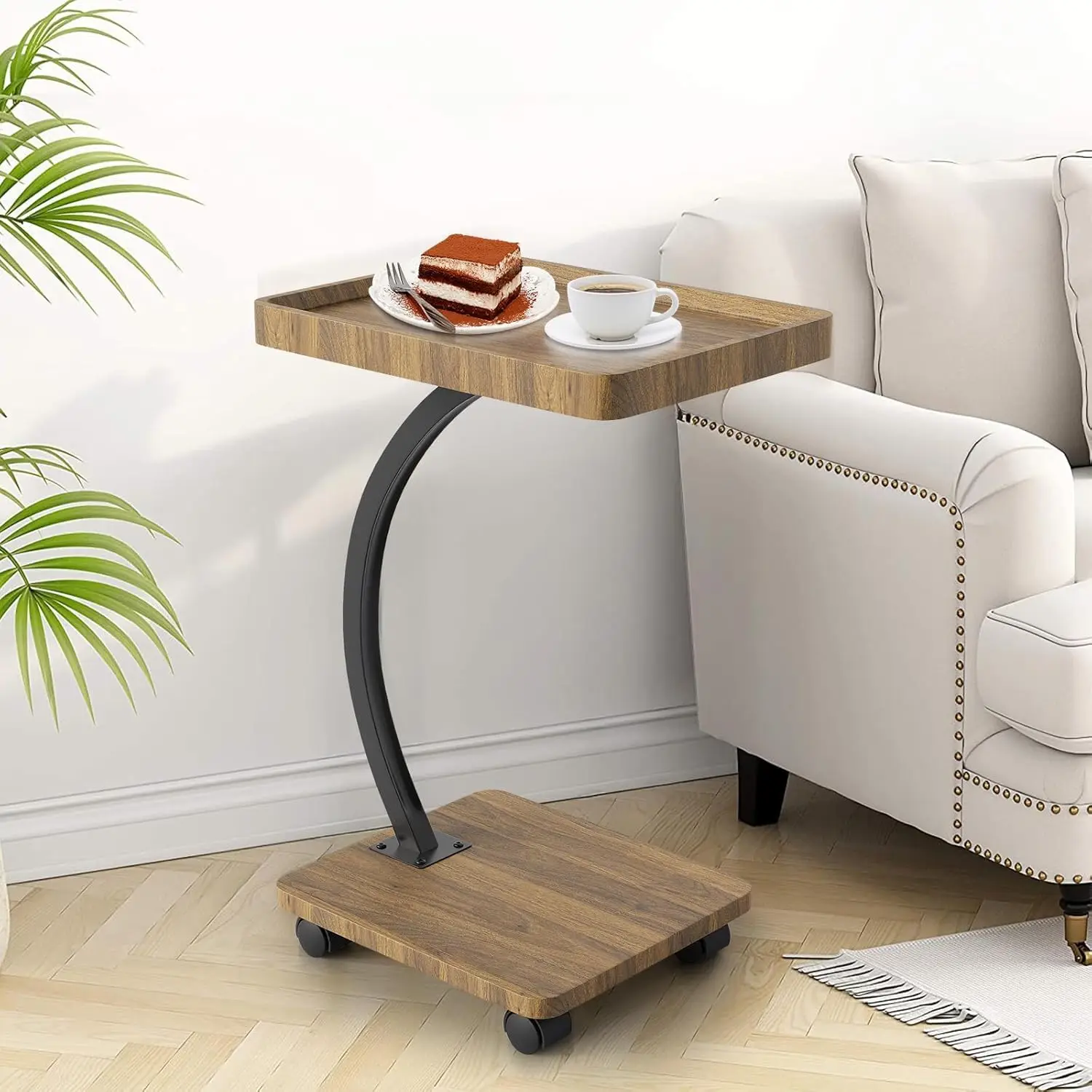 C Table End Table Wiht 360°Swivel Wheels Side Table for Sofa Living Bedroom Bedside Coffee Small Spaces
C Table End Table Wiht 360°Swivel Wheels Side Table for Sofa Living Bedroom Bedside Coffee Small Spaces