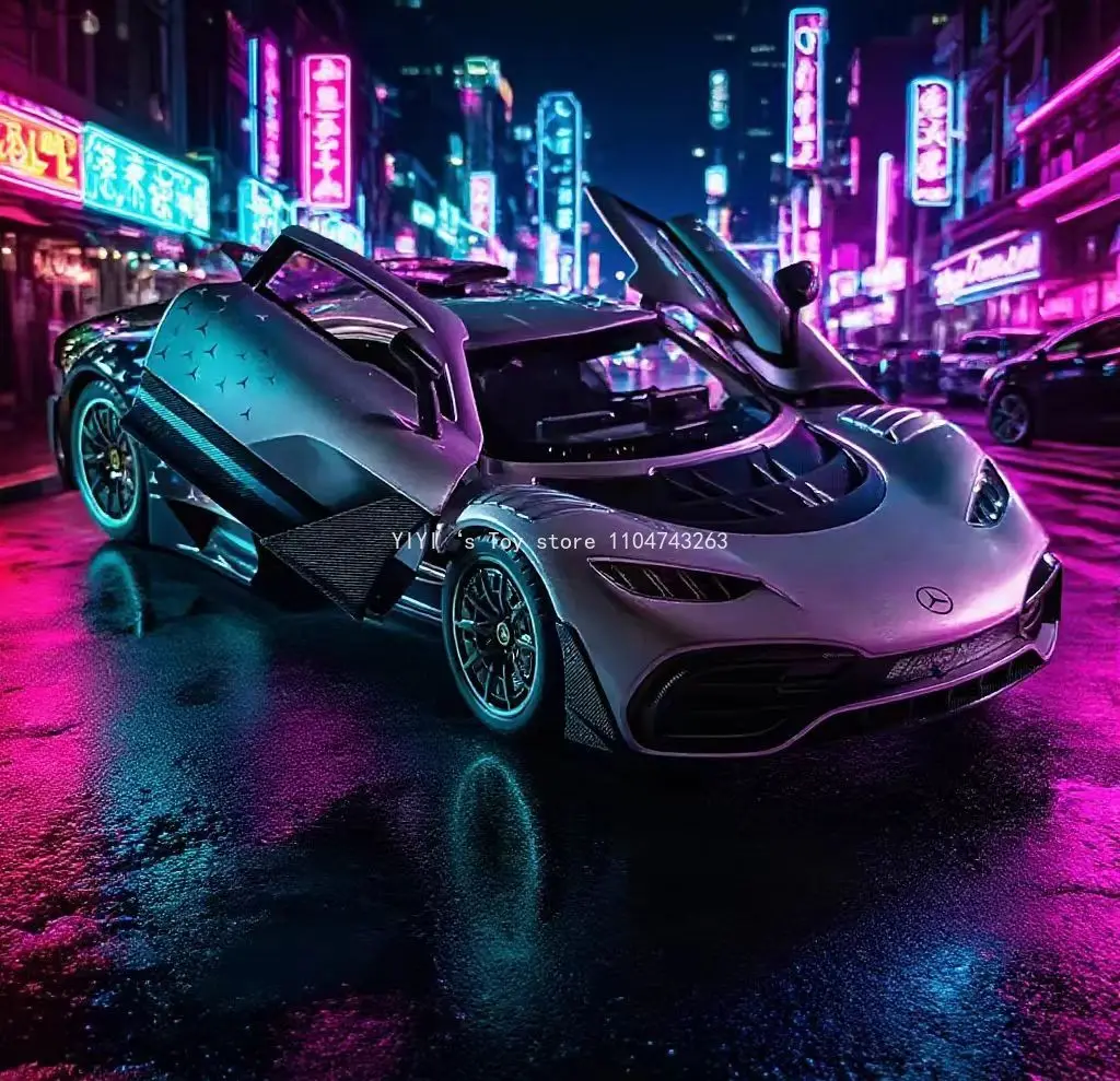 1:18Mercedes Benz AMG ONE Super Sports Vehicle Alloy Dieacst Model Car Sound & Light Classic Hobby Collectibles Birthday Gifts28
1:18Mercedes Benz AMG ONE Super Sports Vehicle Alloy Dieacst Model Car Sound & Light Classic Hobby Collectibles Birthday Gifts28