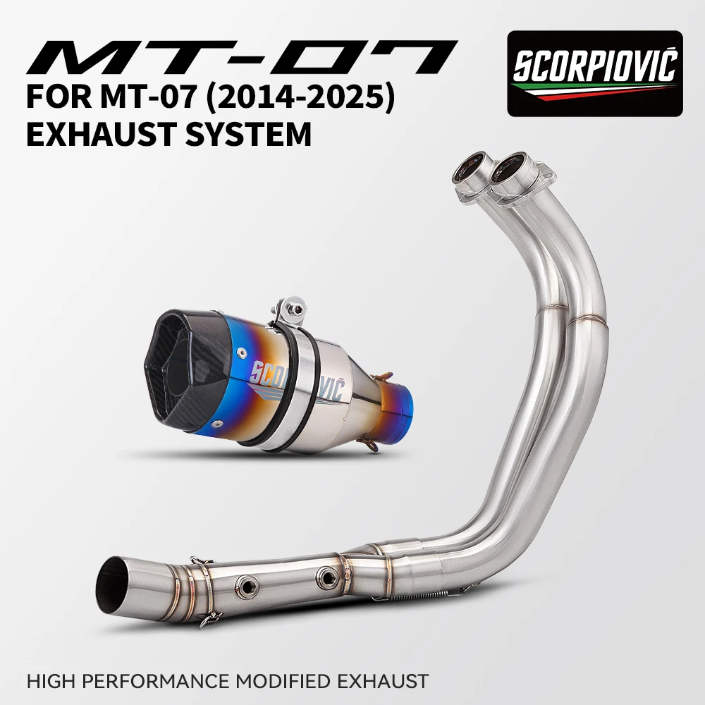 For MT-07 FZ07 MT07 AW30 motorcycle stainless steel performance (Dualoxvgen sensors) front exhaust system complete set (2014-202
For MT-07 FZ07 MT07 AW30 motorcycle stainless steel performance (Dualoxvgen sensors) front exhaust system complete set (2014-202