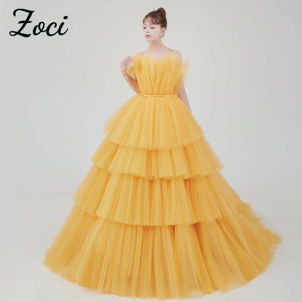 Zoci Modern Scalloped Korea Evening Dresses Fairy Tiered Tulle Pleats Wedding Photos Shoot Dress Customized Bride Party Gowns
Zoci Modern Scalloped Korea Evening Dresses Fairy Tiered Tulle Pleats Wedding Photos Shoot Dress Customized Bride Party Gowns