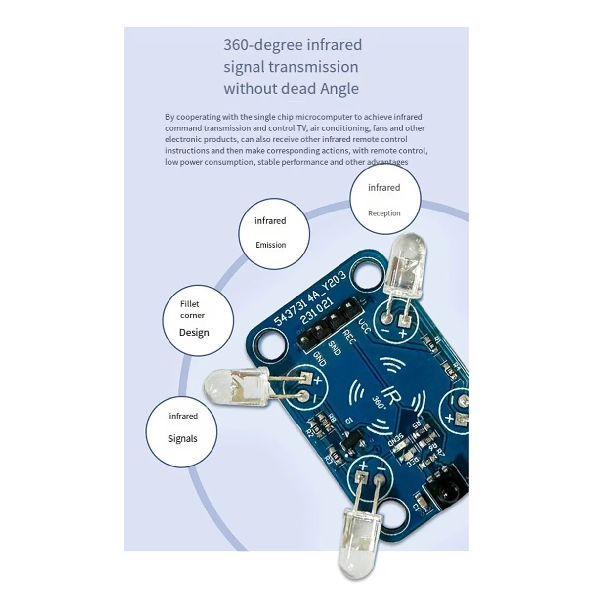 A06RP Infrared Transmitter-Receiver 360° Infrared Signal Transmission Without Dead Angle Multi-Functional Convenient Module
A06RP Infrared Transmitter-Receiver 360° Infrared Signal Transmission Without Dead Angle Multi-Functional Convenient Module