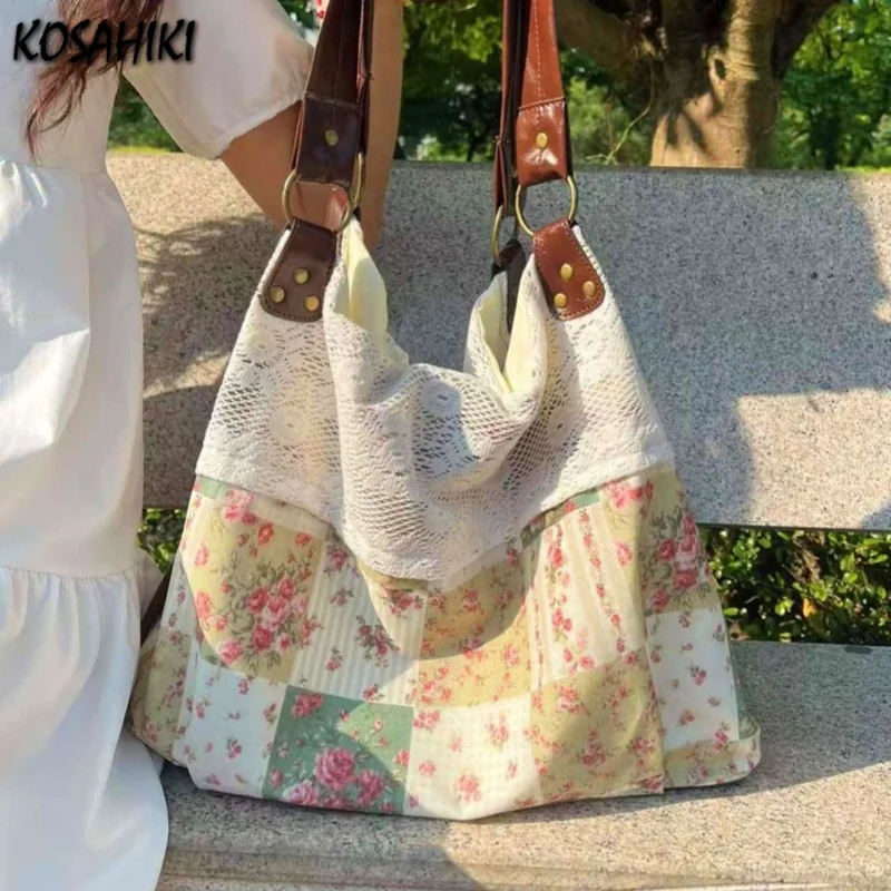 Vintage Contrast Color Patchwork Handbags Women Fairy Floral Print Chic Underarm Bag Casual Shopping Shoulder Bags Y2k Aesthetic
Vintage Contrast Color Patchwork Handbags Women Fairy Floral Print Chic Underarm Bag Casual Shopping Shoulder Bags Y2k Aesthetic