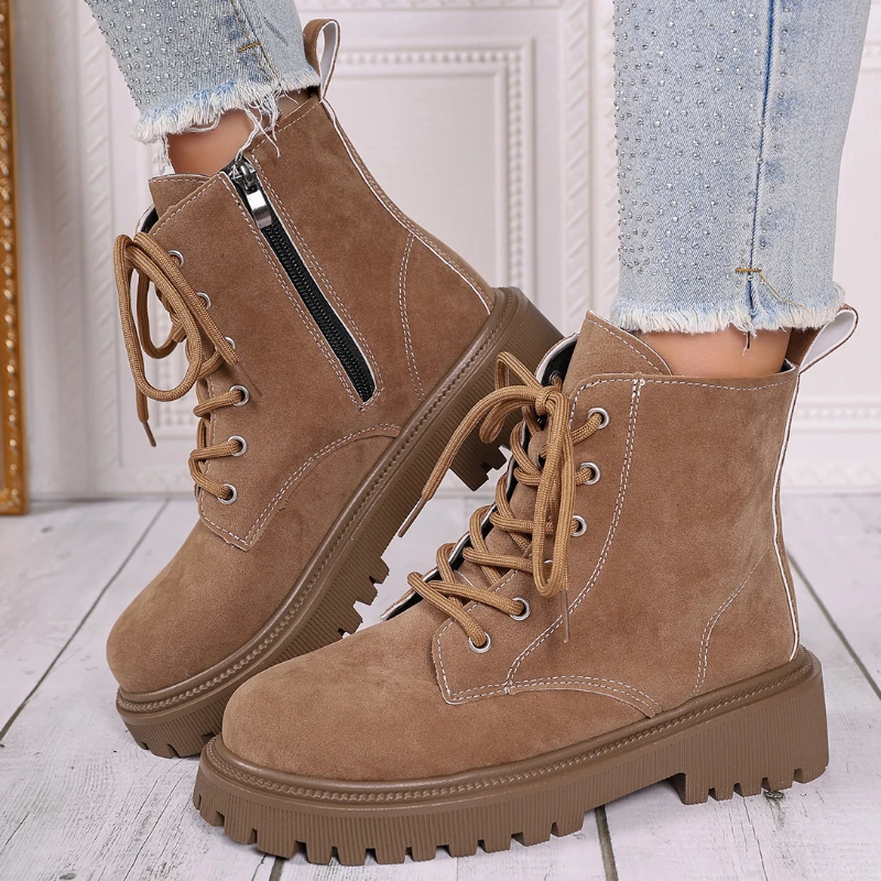 2024 New Women Female Hot Sale Cross-tied Fashion Side Zipp Casual Boots Women Retro High Quality Round Toe Comfortable Boots
2024 New Women Female Hot Sale Cross-tied Fashion Side Zipp Casual Boots Women Retro High Quality Round Toe Comfortable Boots