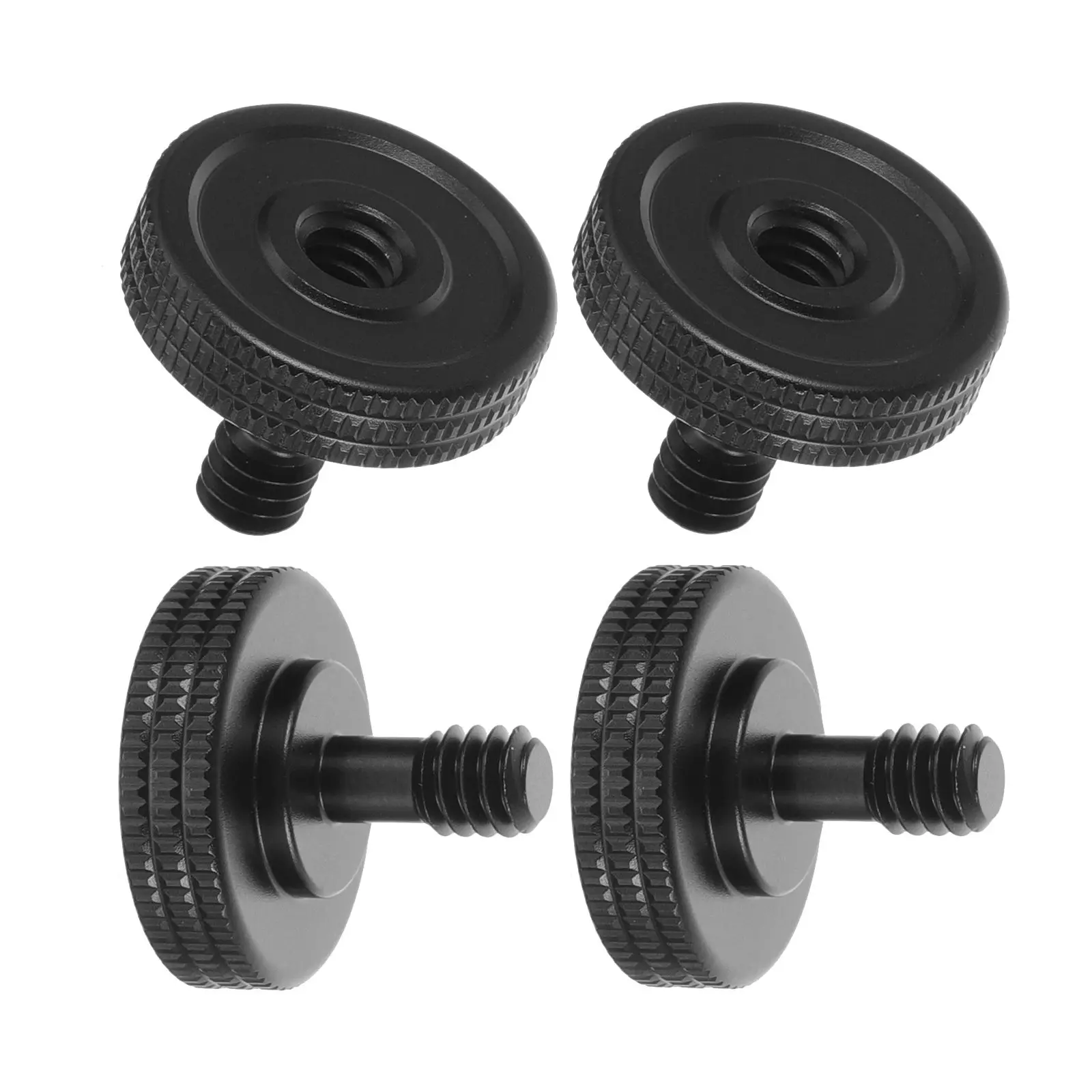 4 Pcs 1/4 Camera Screws Double Teeth Black for Tripod Mount Flash Brackets L Type Quick Release Thumb Screw Replacement Camera
4 Pcs 1/4 Camera Screws Double Teeth Black for Tripod Mount Flash Brackets L Type Quick Release Thumb Screw Replacement Camera