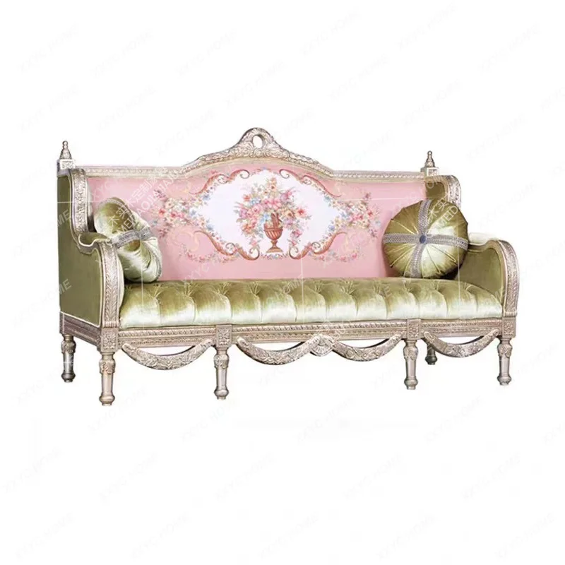 solid wood carving flower single and double triple sofa chair velvet pink green armrest leisure sofa
solid wood carving flower single and double triple sofa chair velvet pink green armrest leisure sofa