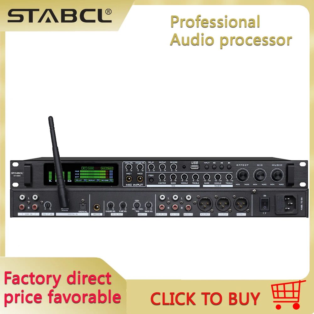 ST-6900 Professional Digital Reverb and Multi Effect DSP Processor Audio processor For Stage and Karaoke
ST-6900 Professional Digital Reverb and Multi Effect DSP Processor Audio processor For Stage and Karaoke
