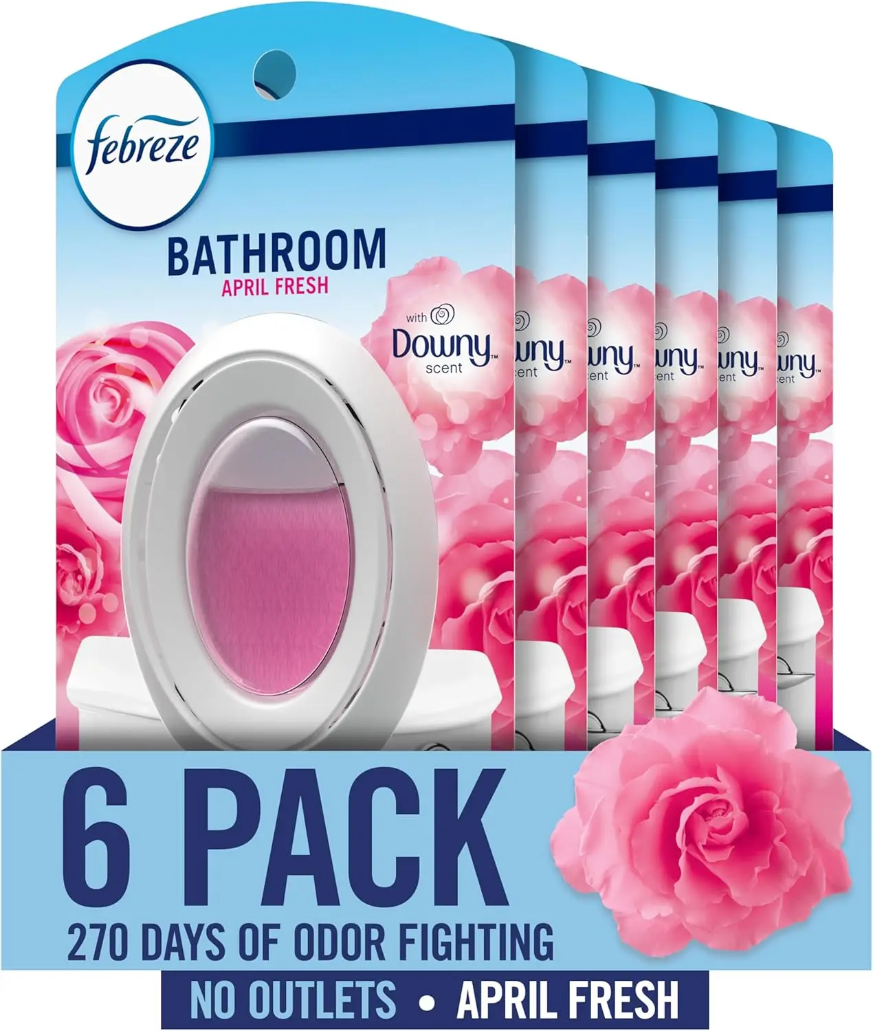 Bathroom Air Freshener, Odor-Fighting Plug-In Alternative, Home, Bathroom & Kitchen Use, Downy April Fresh Scent, 6 Count
Bathroom Air Freshener, Odor-Fighting Plug-In Alternative, Home, Bathroom & Kitchen Use, Downy April Fresh Scent, 6 Count