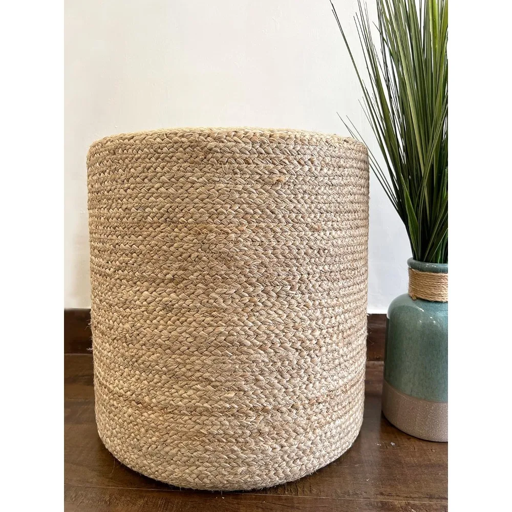 S & L Homes Pouf Ottoman - 100% Natural Jute Braided- Hand Knitted - Traditional Cord Boho Pouffe - for The Living Room, Bedroom
S & L Homes Pouf Ottoman - 100% Natural Jute Braided- Hand Knitted - Traditional Cord Boho Pouffe - for The Living Room, Bedroom