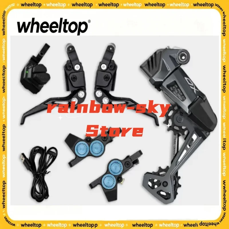 WHEELTOP EDS OX 2.0 MTB bike Shifter + rear Derailleur, MA3000 hydraulic disc brake, 4piston,3-14speed
WHEELTOP EDS OX 2.0 MTB bike Shifter + rear Derailleur, MA3000 hydraulic disc brake, 4piston,3-14speed