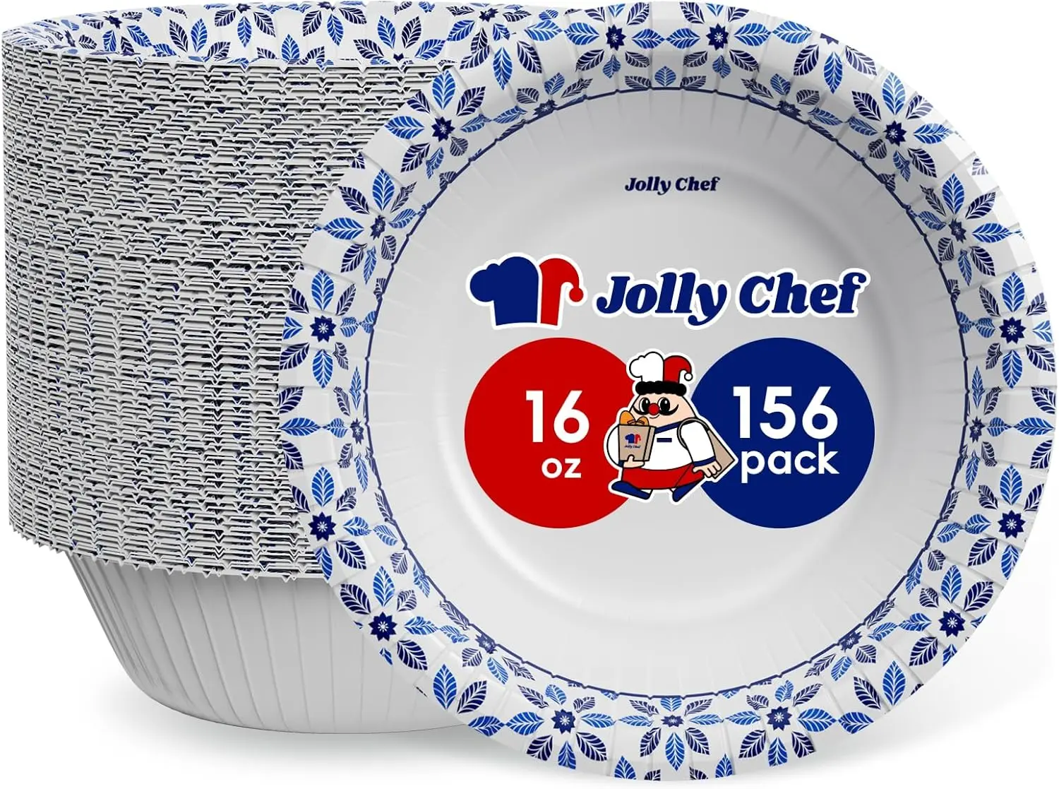 16 oz Soak Proof Paper Bowls, 156 Count Heavy Duty Disposable Small Bowls for Dinner or Thanksgiving Bulk
16 oz Soak Proof Paper Bowls, 156 Count Heavy Duty Disposable Small Bowls for Dinner or Thanksgiving Bulk