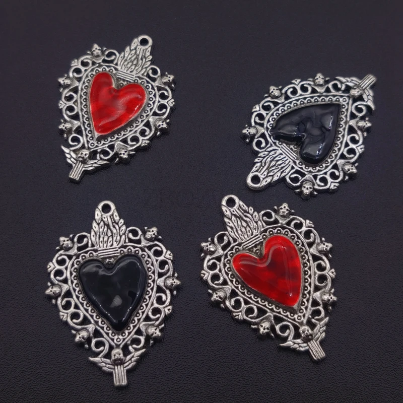4pcs Gothic Style Flower Evil Eye Heart Enamel Charms for DIY Earring Bracelet Keychain Jewelry Making Pendant Alloy Accessories
4pcs Gothic Style Flower Evil Eye Heart Enamel Charms for DIY Earring Bracelet Keychain Jewelry Making Pendant Alloy Accessories
