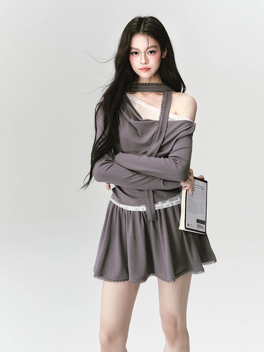 Трупкий кружевной вязаный комплект с открытыми плечами и юбкой в форме сердца, женская осенняя коллекция Faion, длинный свек из полиэстера
Трупкий кружевной вязаный комплект с открытыми плечами и юбкой в форме сердца, женская осенняя коллекция Faion, длинный свек из полиэстера