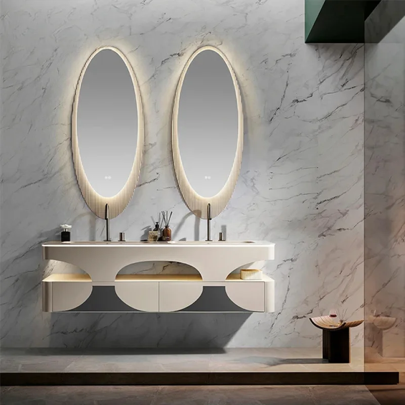 BNITM Luxury Modern Hotel Style 60 Inch Basin Big Wall Hung Bathroom Vanity Cabinet With Sink And Double LED Mirror
BNITM Luxury Modern Hotel Style 60 Inch Basin Big Wall Hung Bathroom Vanity Cabinet With Sink And Double LED Mirror