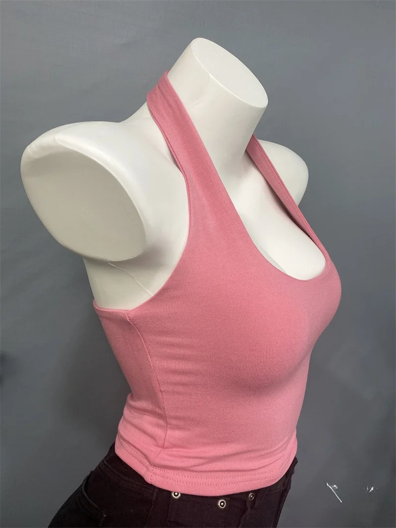Slim Fit Women's Tank Top Neck Hanging Backless Vest Brand Tag Removed Summer Commute Style Short Sleeveless Korean Fashion
Slim Fit Women's Tank Top Neck Hanging Backless Vest Brand Tag Removed Summer Commute Style Short Sleeveless Korean Fashion