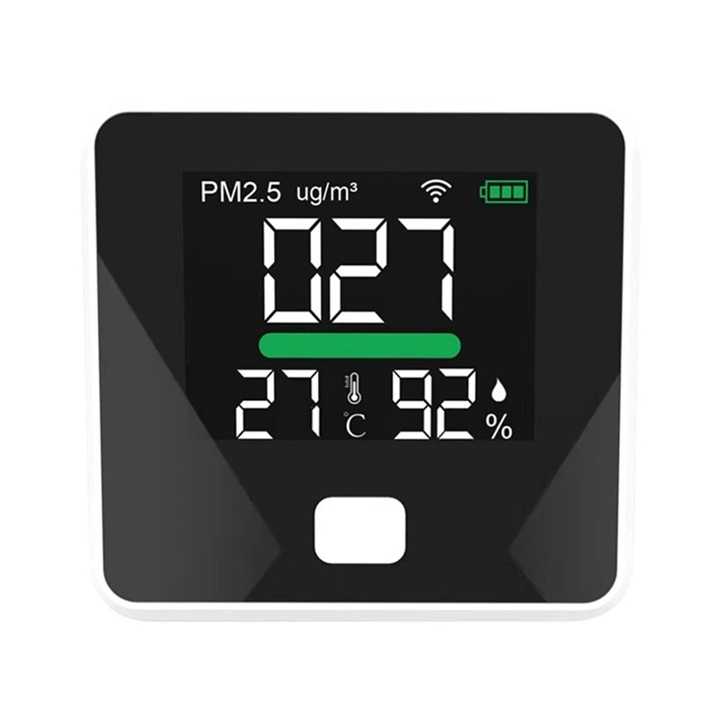 Tuya Wi-Fi измеритель качества воздуха PM2.5 тестер температуры и влажности портативный светодиодный дисплей для домашнего офиса
Tuya Wi-Fi измеритель качества воздуха PM2.5 тестер температуры и влажности портативный светодиодный дисплей для домашнего офиса