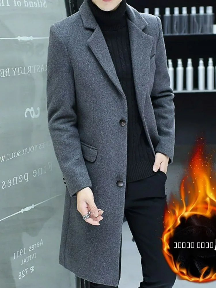 Длинное мужское шерстяное пальто ниже колена, осенне-зимнее, приталенное, модное, в британском стиле, повседневное, шерстяная куртка, качественное, молодежное, с прямым подолом
Длинное мужское шерстяное пальто ниже колена, осенне-зимнее, приталенное, модное, в британском стиле, повседневное, шерстяная куртка, качественное, молодежное, с прямым подолом