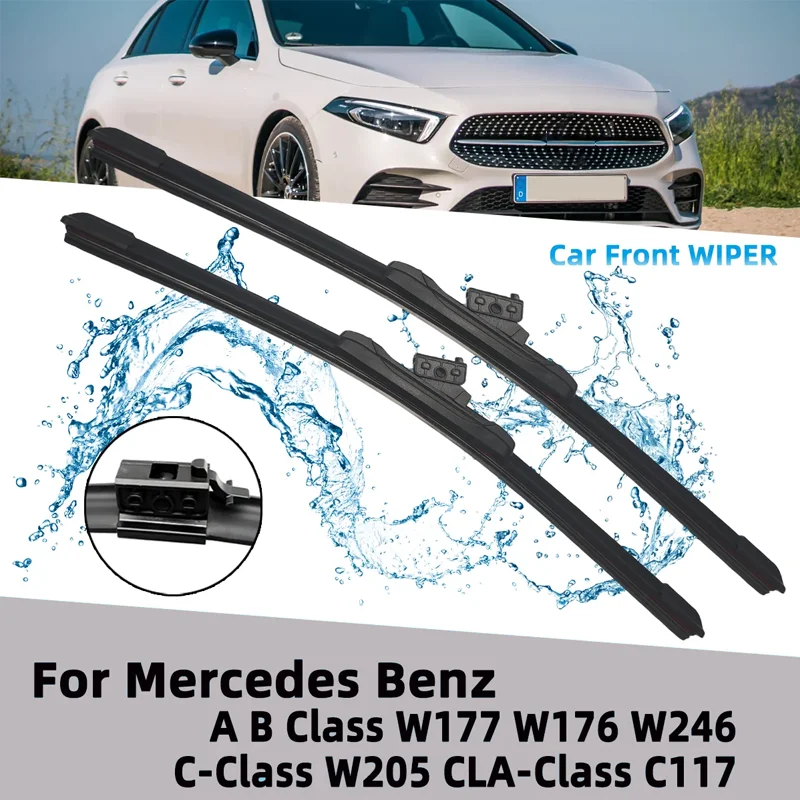 Front Wiper Accessorie Double Rubber Car Wipers for Mercedes Benz A-Class W177 W176 W246 C-Class W205 CLA-Class C117 2015-2022
Front Wiper Accessorie Double Rubber Car Wipers for Mercedes Benz A-Class W177 W176 W246 C-Class W205 CLA-Class C117 2015-2022