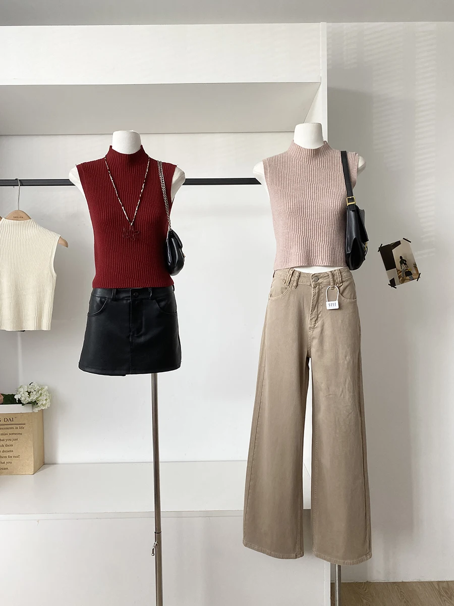 Spring 2026 Korean Style Pure Desire Casual High Collar Sleeveless Slim Fit Knitted Top Women's Fashion Commute Polyester Fiber
Spring 2026 Korean Style Pure Desire Casual High Collar Sleeveless Slim Fit Knitted Top Women's Fashion Commute Polyester Fiber