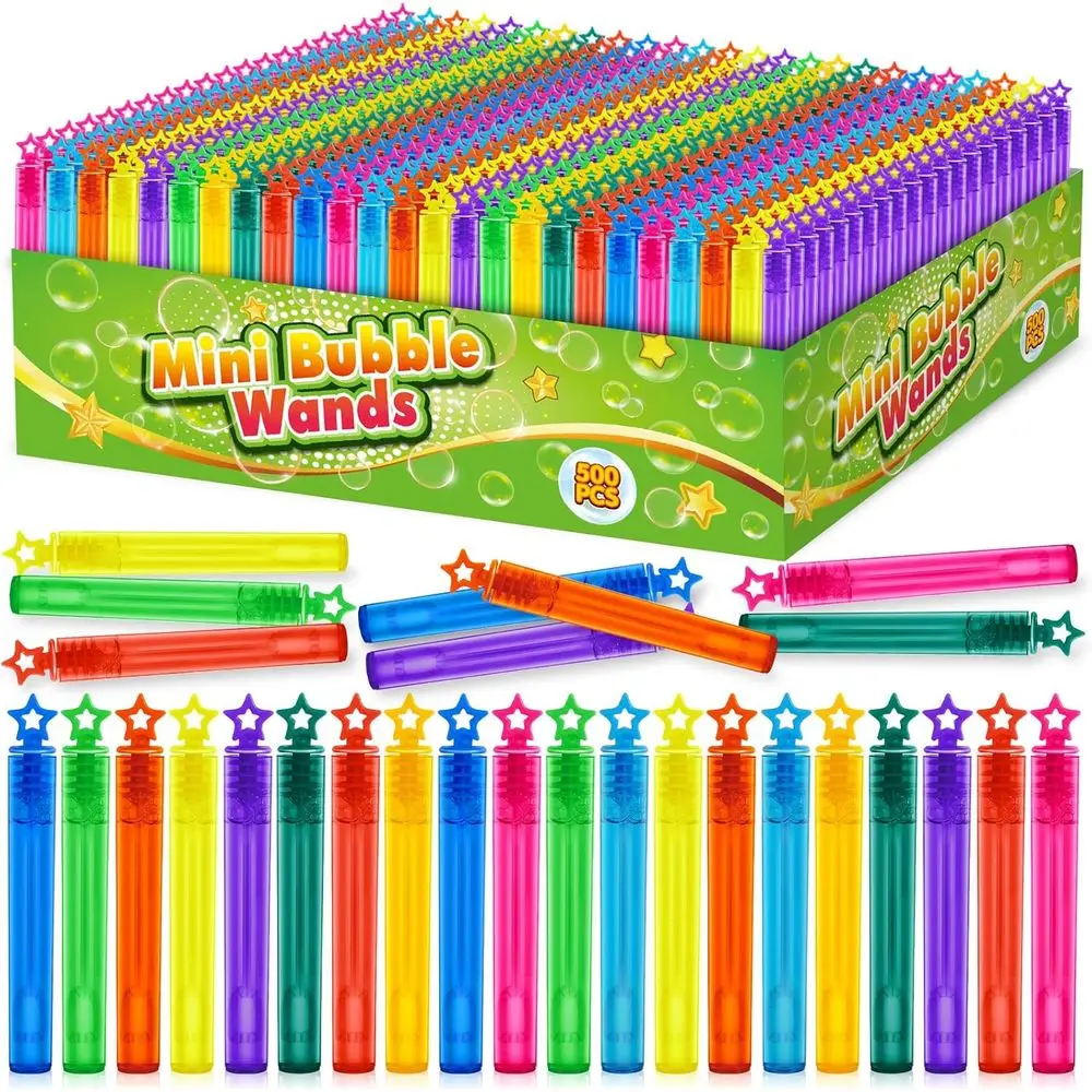 500 Pack Assorted Color Bubble Wands for Kids, Perfect for Parties, Summer Fun, Birthdays, Weddings, and Favors
500 Pack Assorted Color Bubble Wands for Kids, Perfect for Parties, Summer Fun, Birthdays, Weddings, and Favors