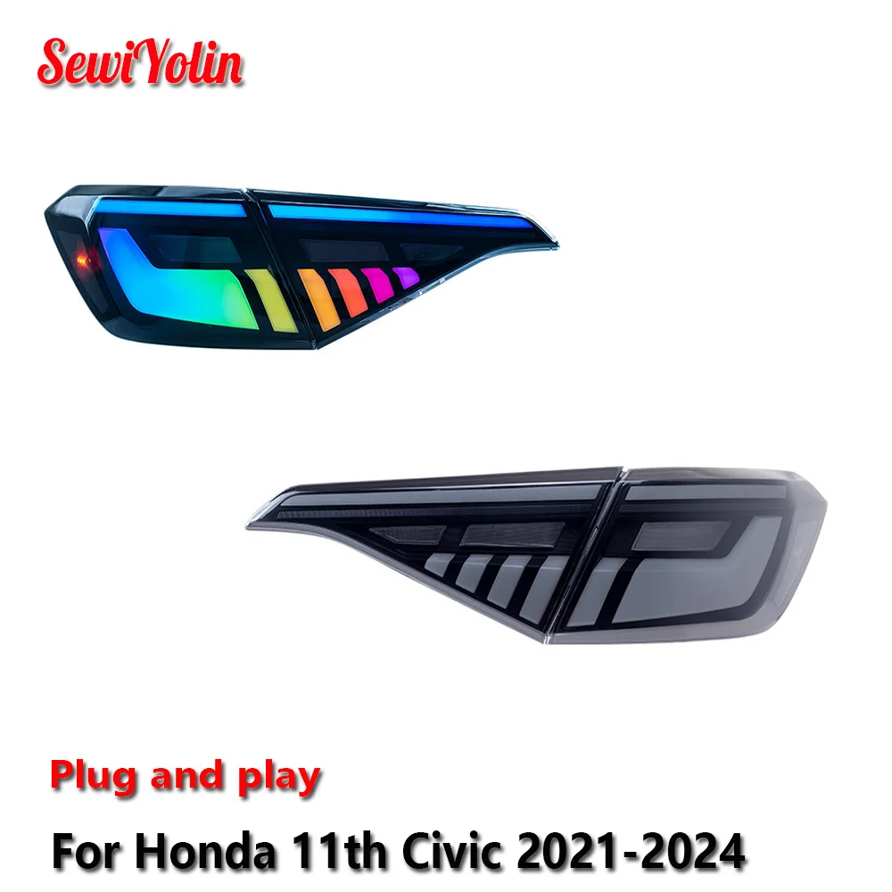 Автомобильные светодиодные задние фонари в сборе для Honda 11th Civic RGB 2021-2024 Авто противотуманные DRL стоп-сигналы поворота Plug and Play
Автомобильные светодиодные задние фонари в сборе для Honda 11th Civic RGB 2021-2024 Авто противотуманные DRL стоп-сигналы поворота Plug and Play