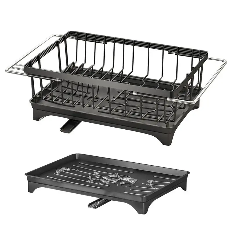 Раздвижная подставка для сушки посуды, большая емкость, держатель для сушки посуды, Многофункциональная подставка для сушки
Раздвижная подставка для сушки посуды, большая емкость, держатель для сушки посуды, Многофункциональная подставка для сушки