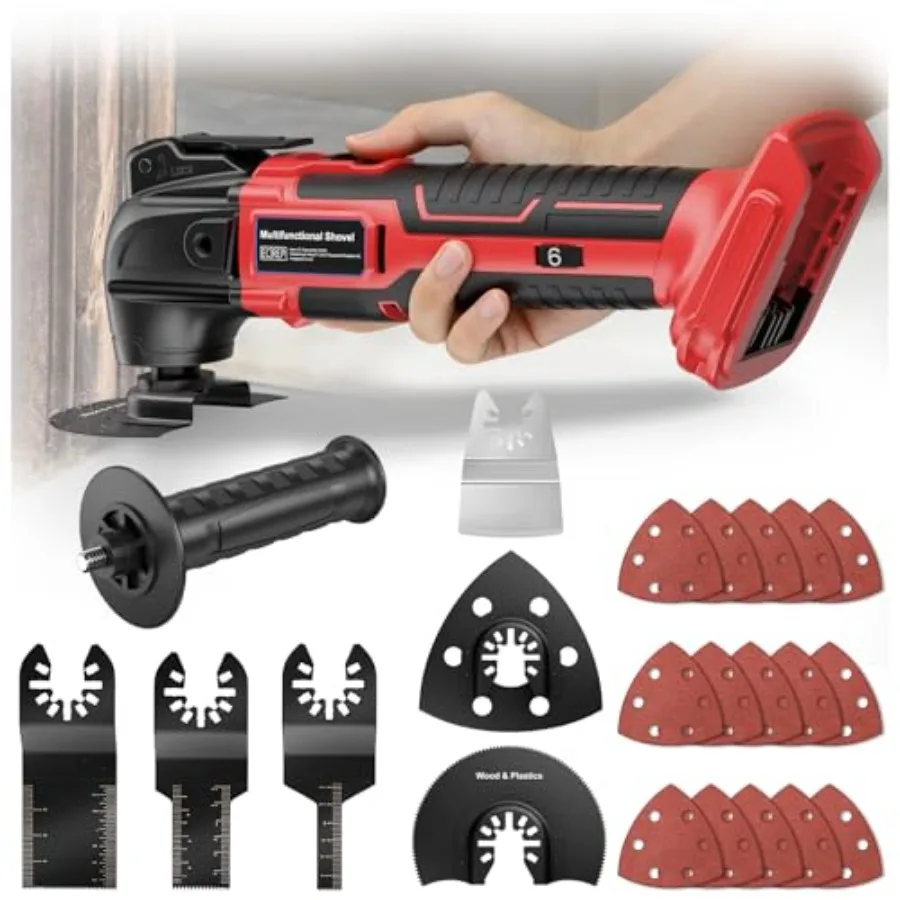 Cordless Oscillating Tool for Milwaukee 18V Battery No Battery 6 Variable Speed Brushless-Motor Tool 22Pcs Multi Tool Kit Oscil
Cordless Oscillating Tool for Milwaukee 18V Battery No Battery 6 Variable Speed Brushless-Motor Tool 22Pcs Multi Tool Kit Oscil
