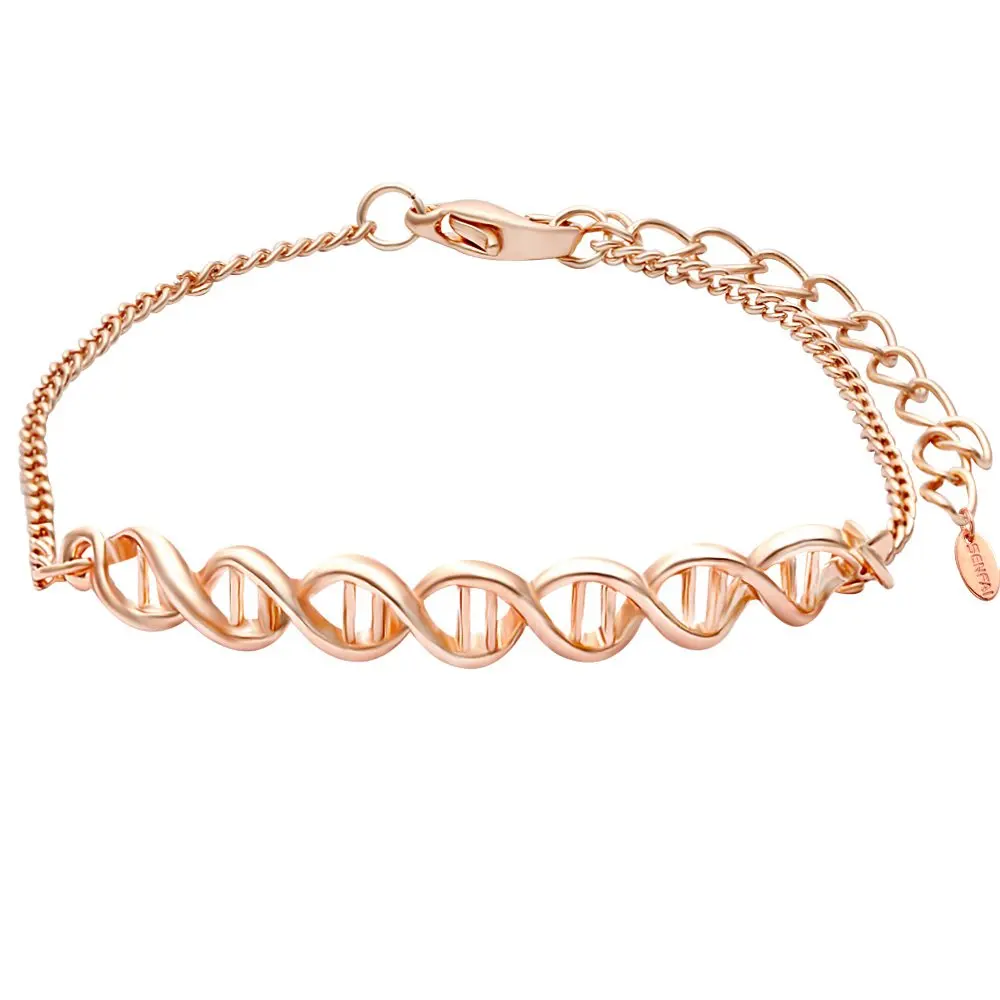 Exquisite DNA Chain Bracelets Chemical Polyoxyribonucleic acid Bracelets Jewelry (rose gold)
Exquisite DNA Chain Bracelets Chemical Polyoxyribonucleic acid Bracelets Jewelry (rose gold)