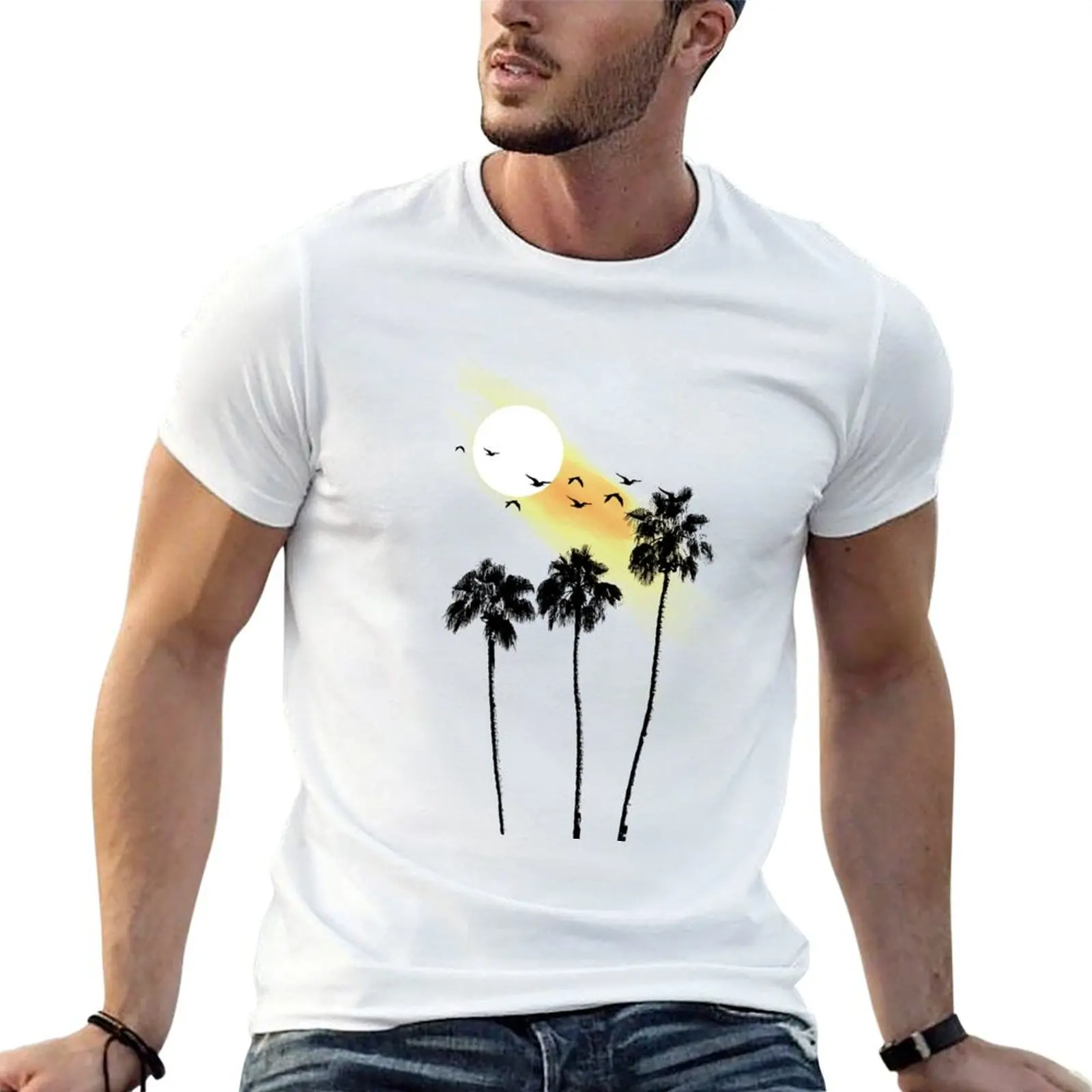 Sunset Retro Abstract Palm Trees and Birds T-Shirt man t shirts graphic g man t shirts for men t shirt custom print T-shirt
Sunset Retro Abstract Palm Trees and Birds T-Shirt man t shirts graphic g man t shirts for men t shirt custom print T-shirt