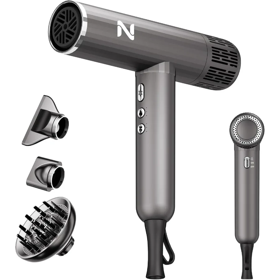 Профессиональный ионный фен мощностью 1600 Вт с 3 насадками, высокоскоростной бесщеточный двигатель, 110 000 об/мин, для быстрого высыхания, легкий, не содержит
Профессиональный ионный фен мощностью 1600 Вт с 3 насадками, высокоскоростной бесщеточный двигатель, 110 000 об/мин, для быстрого высыхания, легкий, не содержит