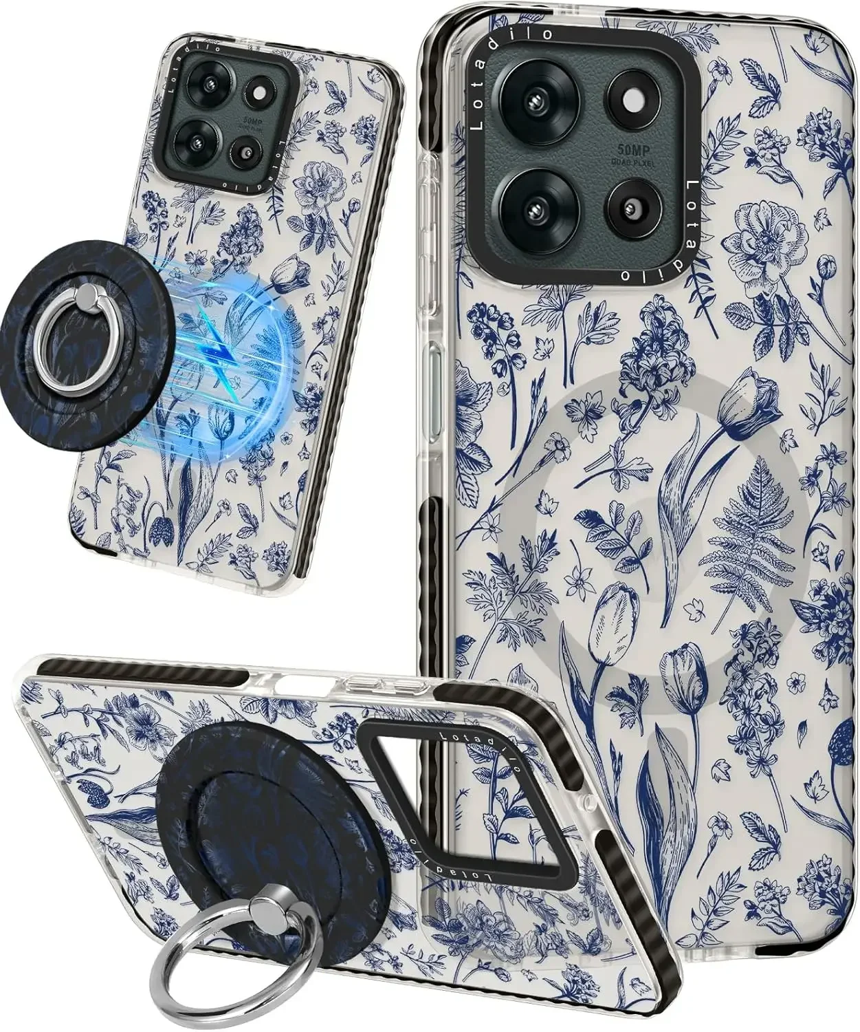 Lotadilo Cute Case for Motorola Moto G 5G 2026/2025 for Women Girls - Funny Blue Line Flower Design Compatible with Magsafe Ring Holder Magnetic Stand Kickstand Fashion TPU Phone Covers Kawaii
Lotadilo Cute Case for Motorola Moto G 5G 2026/2025 for Women Girls - Funny Blue Line Flower Design Compatible with Magsafe Ring Holder Magnetic Stand Kickstand Fashion TPU Phone Covers Kawaii