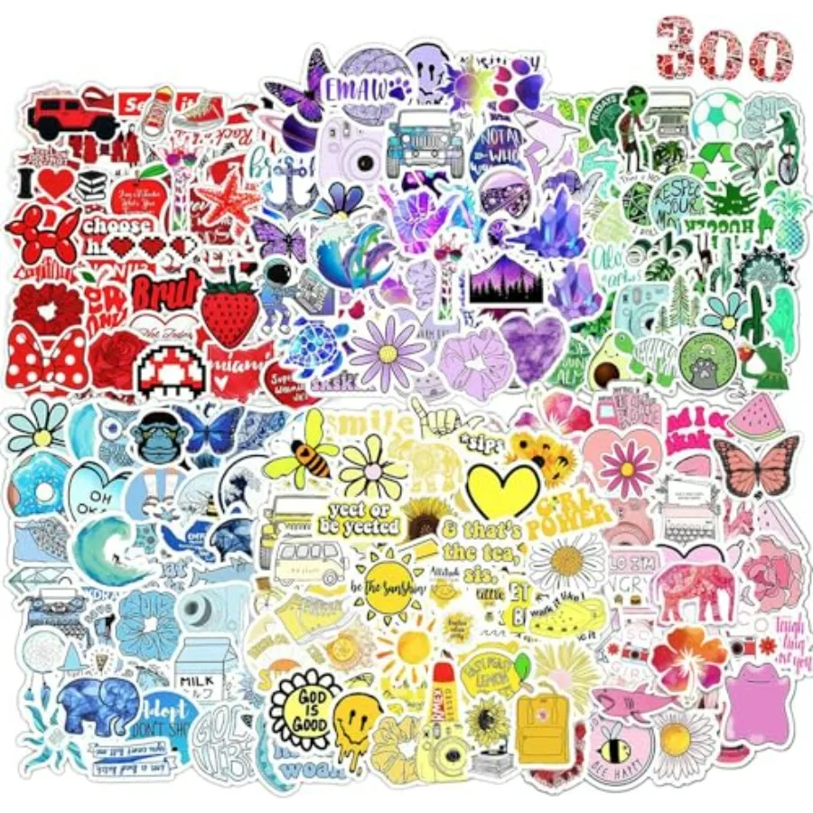 Water Bottle Stickers 300 Pcs Colorful Fun Sticker Pack, Waterproof Vinyl Stickers for Water Bottles Laptop Scrapbook Journal L
Water Bottle Stickers 300 Pcs Colorful Fun Sticker Pack, Waterproof Vinyl Stickers for Water Bottles Laptop Scrapbook Journal L