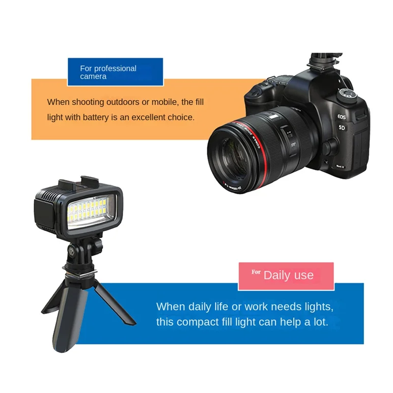Professional 40M Waterproof Underwater Diving Fill Light For Gopro Hero 10 9 8 / SLR Mirrorless Camera
Professional 40M Waterproof Underwater Diving Fill Light For Gopro Hero 10 9 8 / SLR Mirrorless Camera