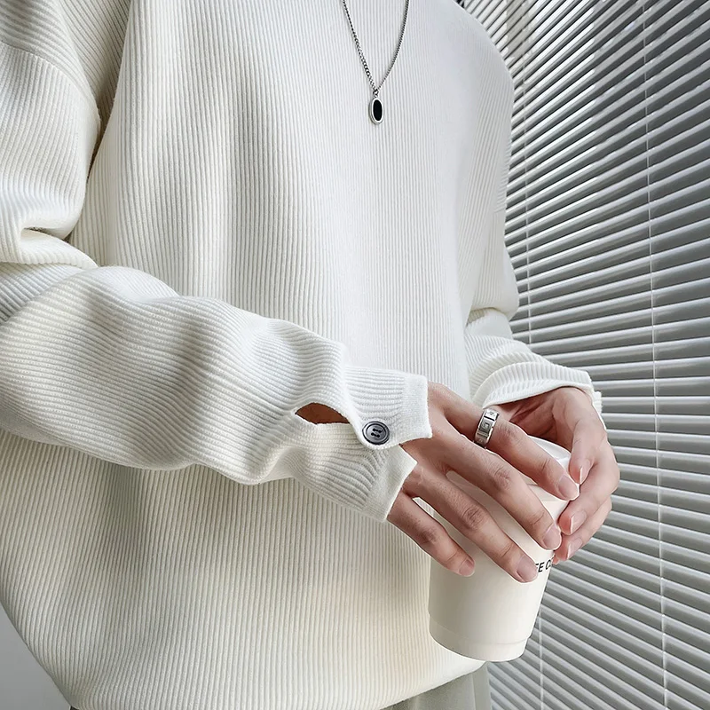 Све сплит-вязаный свитер, мужской зимний высококачественный длинный светящийся белый вязаный свитер, повседневная хлопчатобумажная ткань
Све сплит-вязаный свитер, мужской зимний высококачественный длинный светящийся белый вязаный свитер, повседневная хлопчатобумажная ткань