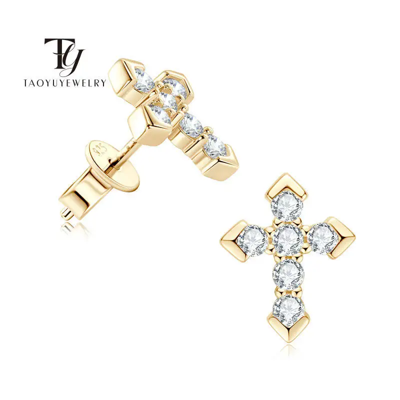 925 Sterling Silver Gothic Women's Stud Earrings Classic Cross Moissanite Stud Earrings D Color Gemstone Gift Couple Earrings
925 Sterling Silver Gothic Women's Stud Earrings Classic Cross Moissanite Stud Earrings D Color Gemstone Gift Couple Earrings