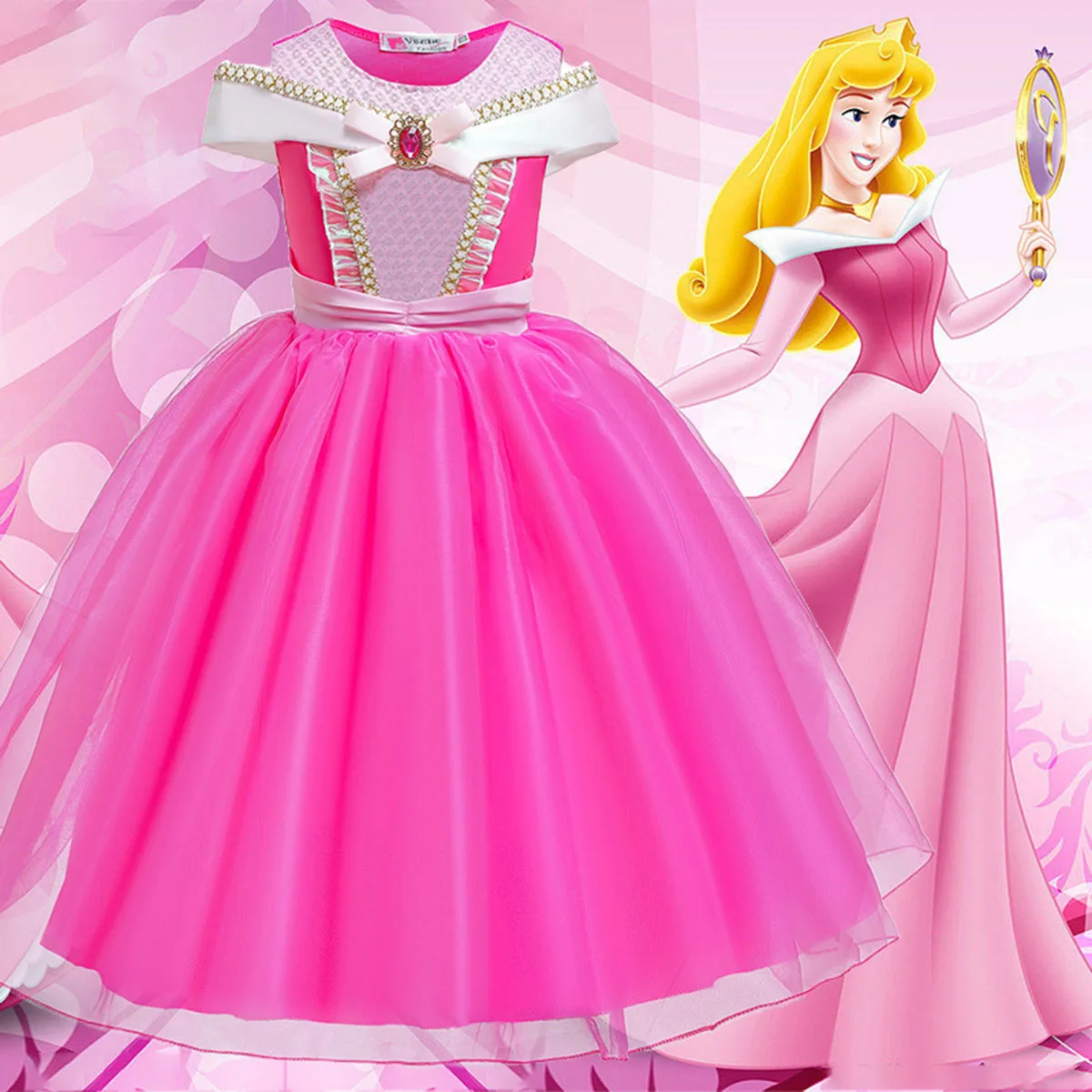 Shiny Toddler Little Girls Movie Princess Sleeping Beauty Aurora Birthday Party Cosplay Halloween Fancy Easter Dress
Shiny Toddler Little Girls Movie Princess Sleeping Beauty Aurora Birthday Party Cosplay Halloween Fancy Easter Dress