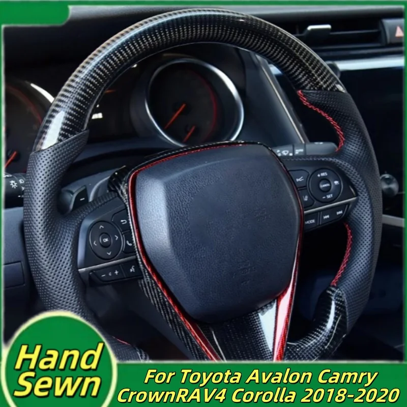 Car Steering Wheel Cover Hand-Sewn Genuine Leather For Toyota Avalon Camry CrownRAV4 Corolla 2018-2020 Car Accessories
Car Steering Wheel Cover Hand-Sewn Genuine Leather For Toyota Avalon Camry CrownRAV4 Corolla 2018-2020 Car Accessories